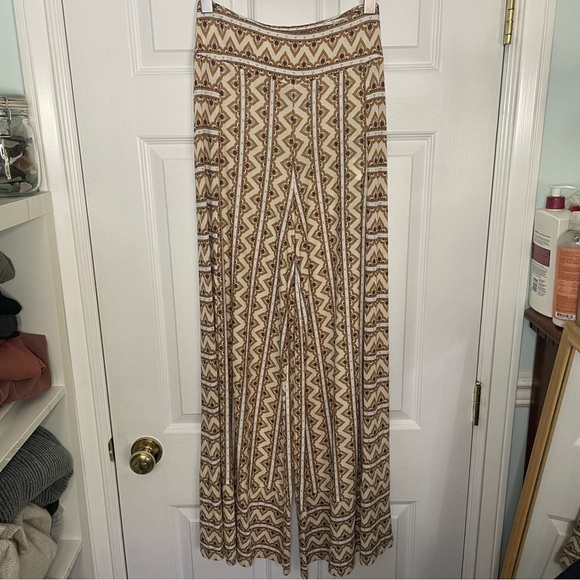 Farm Rio x Anthropologie Wide Leg Geometric Palazzo Pants Extra Small - Picture 3 of 10